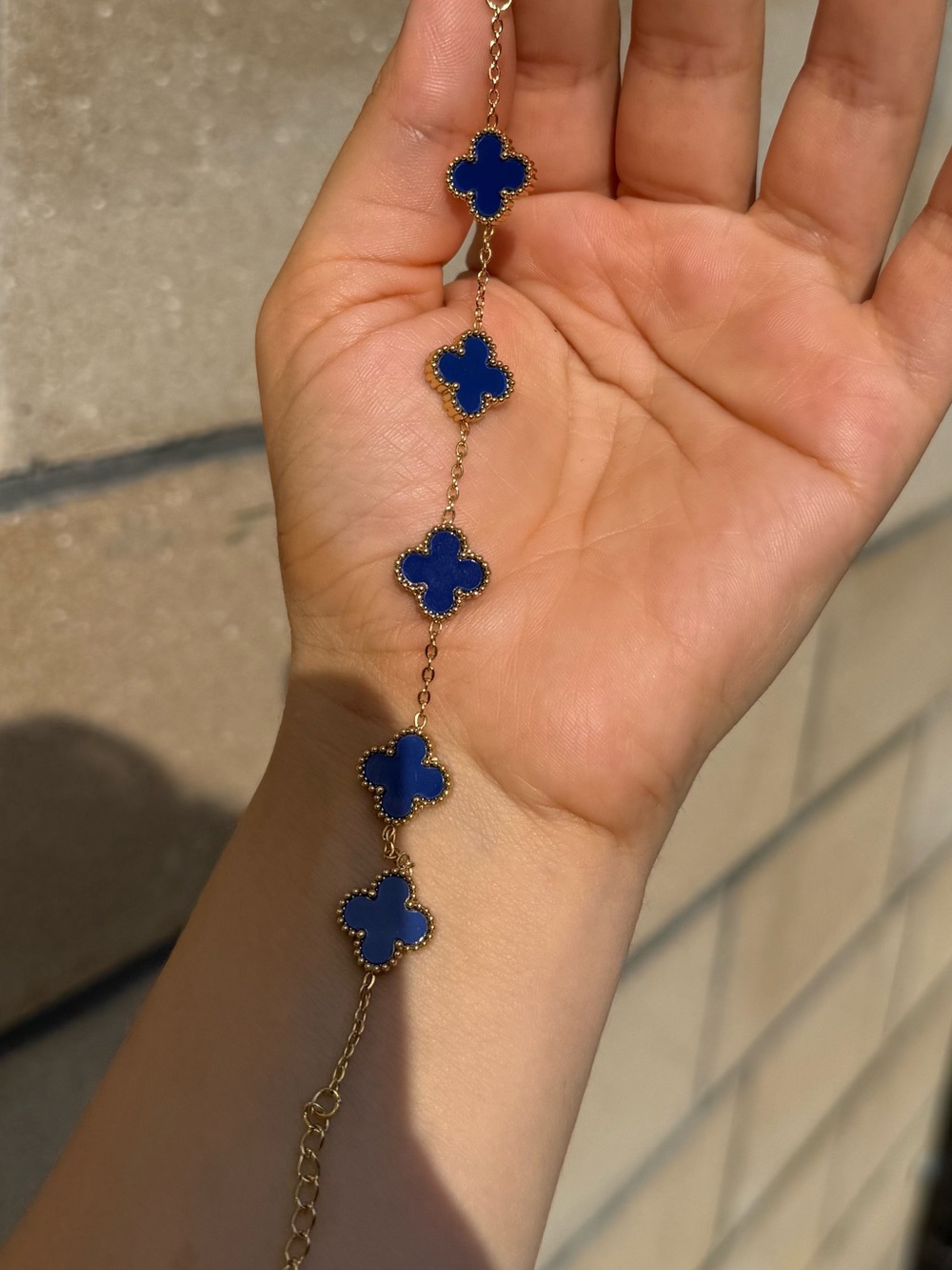 Luxury Navy Blue clover bracelelet